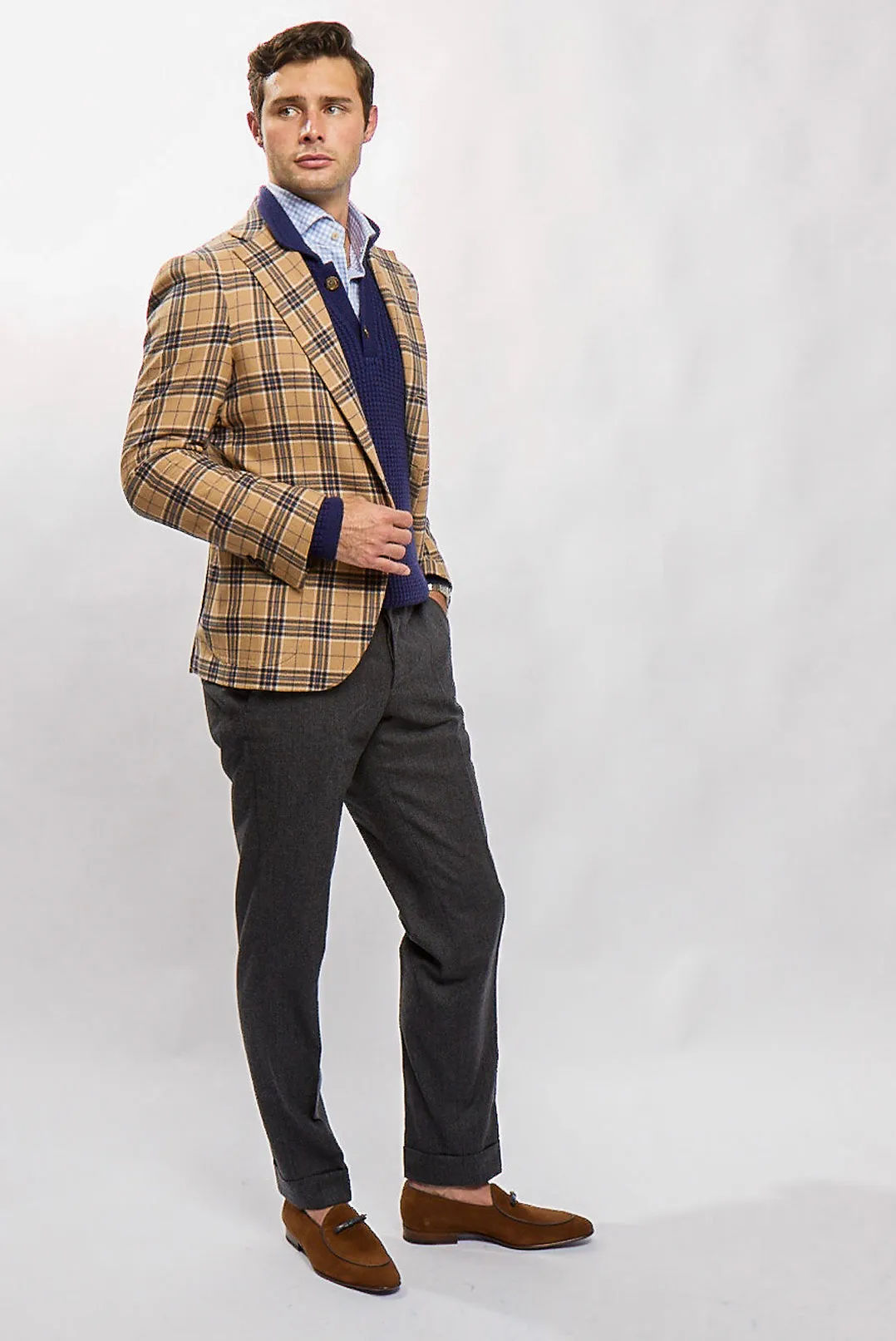 Plaid Patch Pocket Sports Jacket