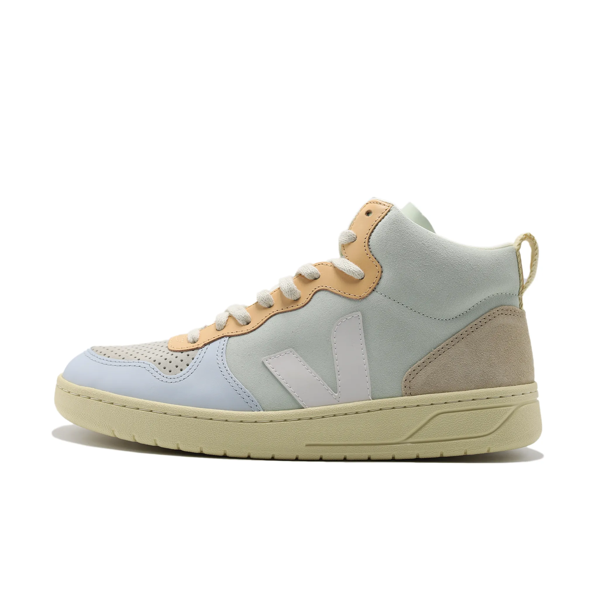 VEJA V-15 SUEDE JADE WHITE MULTI (WOMENS)